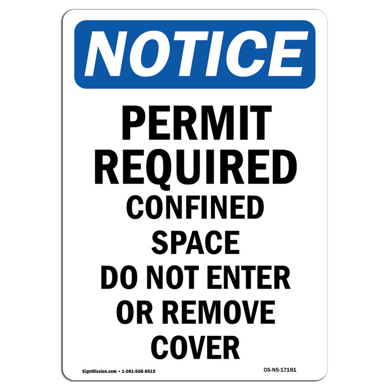 Permit Required Confined Space Sign