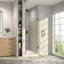 Porte de douche à double charnière sans cadre 24 po x 72 po de haut avec verre transparent-128776346