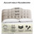 Tufted Upholstered Headboard, Solid Wood Head Board with Wood Legs, Adjustable Height Bed headboard from 34” to 43” Fabric Headboard in Modern Button Design, Beige-513705676-513705679