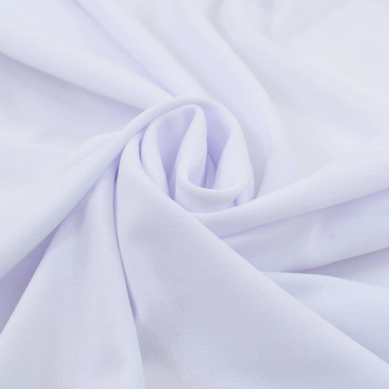 vidaXL Table Cover White 90% polyester, 10% elastane, 29.9" D x 72" L