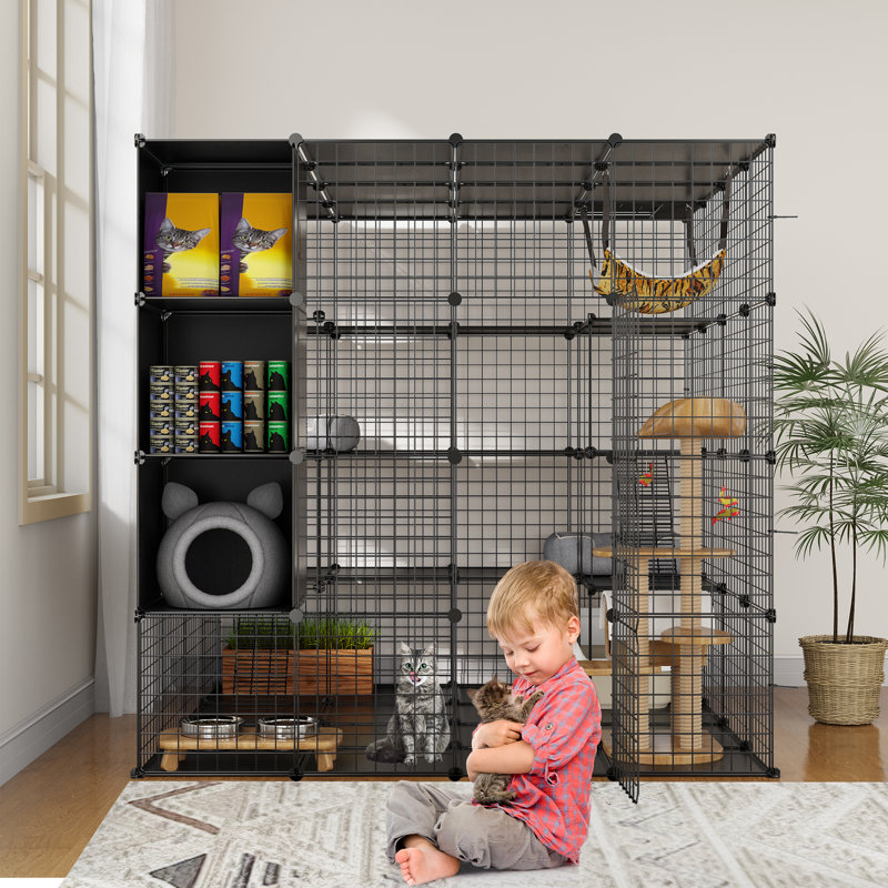  Cage d'extérieur portative Boivin, Catio, avec tablettes, H 55 po x l 55 po x P 55 po 