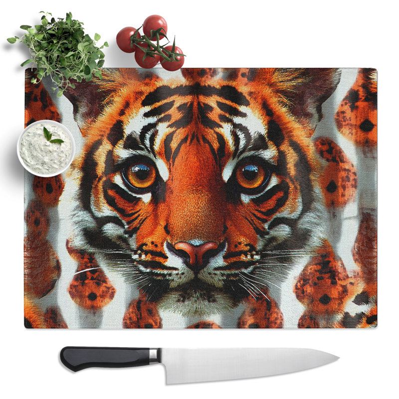Tiger Vol.3  Glass Chopping Board