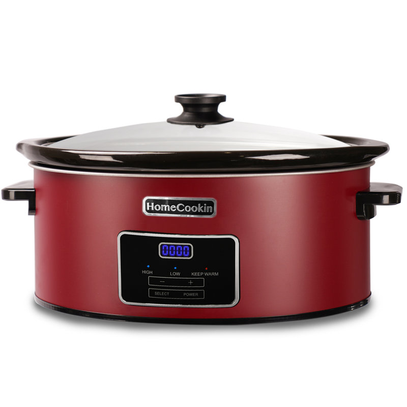 Mijoteuse programmable HomeCookin 7 pte - rouge, 7 pte, Rouge / Noir