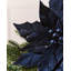 Navy Glitter Artificial Poinsettia, 26cm-813366206