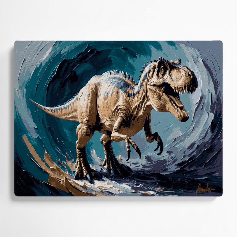 «Dinosaur Velociraptor», art mural en métal gris, H 24 po x l 36 po