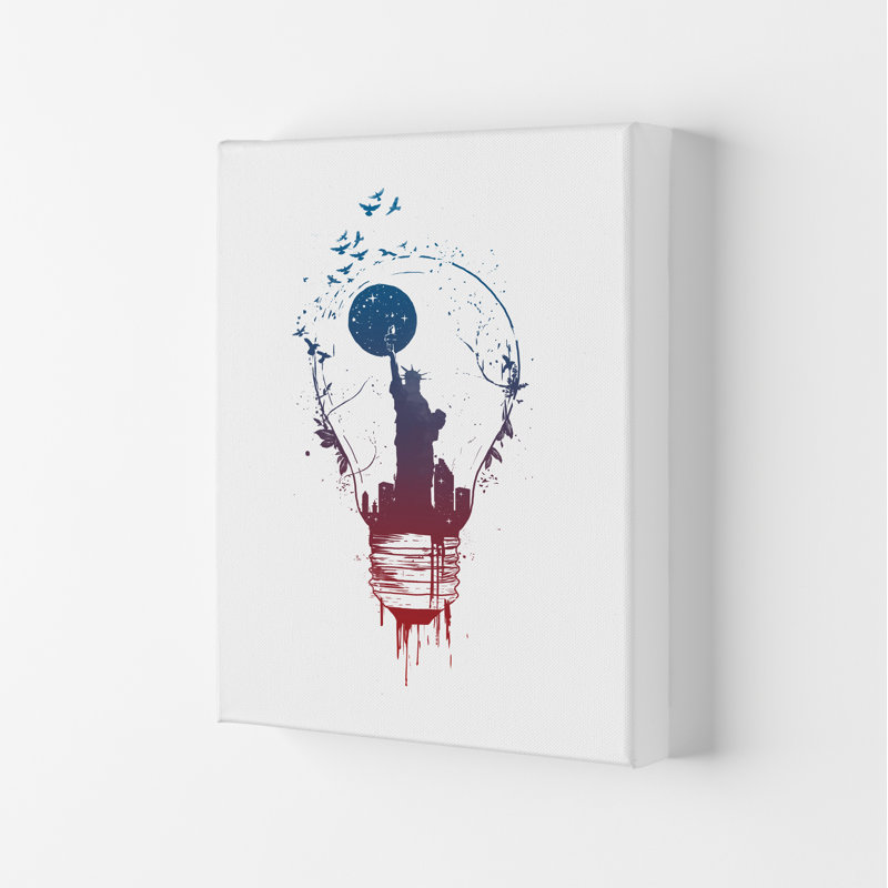 Big City Lights by Mercedes Lopes Charro - Print, 42cm H x 29.7cm W x 4cm D, Wrapped Canvas
