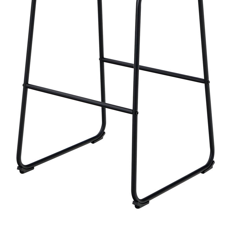 Tabouret de bar rembourré 28 po Iema, Brun foncé