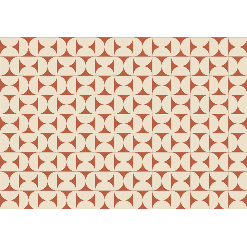 Arnold Vinyl Machine Printed Area Rug, Rectangle 5'3" x 7'6.6"