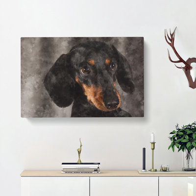 Portrait Of A Dachshund Dog - Wrapped Canvas