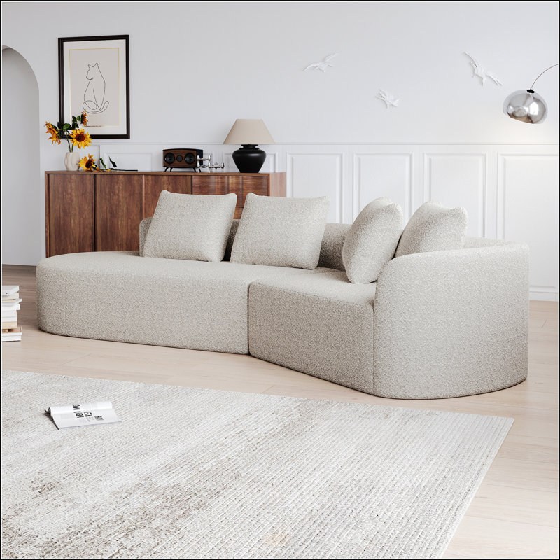 Canapé modulaire surdimensionné Modern, Orienté à gauche (vu de face), Chenille noir