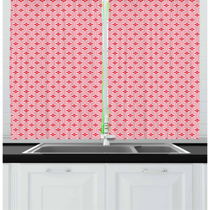 Floral Tailored Kitchen Curtain
