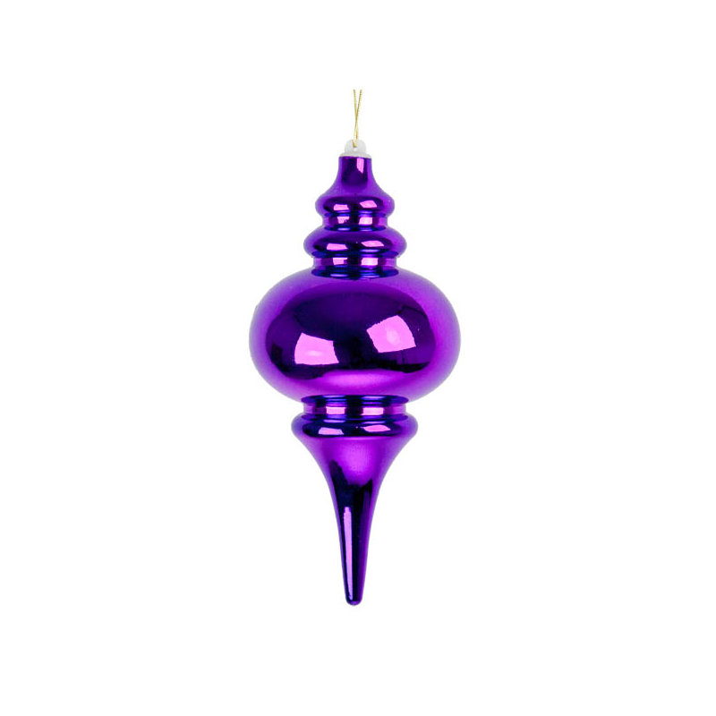 25cm Finial Ornament, Purple