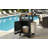 33.9" Outdoor Grill Cart With Drop Leaf