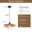 Luminaire suspendu en rotin noir 1 lumière