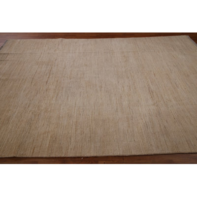 Tapis unique en laine noué à la main gris nouvel âge 6 pi 7 po x 9 pi 6 po Kashkoli
