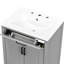 Meuble-lavabo de salle de bain 24 po avec lavabo en céramique, beaucoup de rangement, portes à fermeture douce, poignées noires et tablette ajustable en forme de U pour les salles de bain compactes 24 po, trop-plein, étagère,