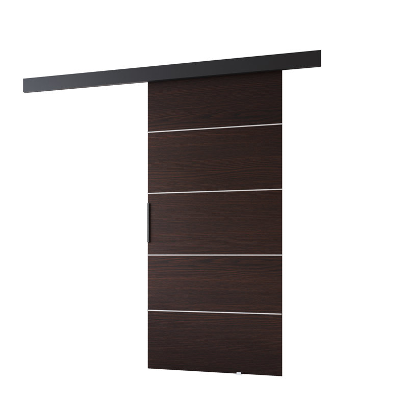 Sliding Door Prim B, Interior Door, 96cm x 205cm, Wenge/Black