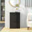 Shoe Cabinets for Entryway, HOMCOM Narrow Storage with 2 Flip Drawers &amp; Adjustable Shelves, 10-Pair Capacity, Black MDF | Modern | Entryway-423054305