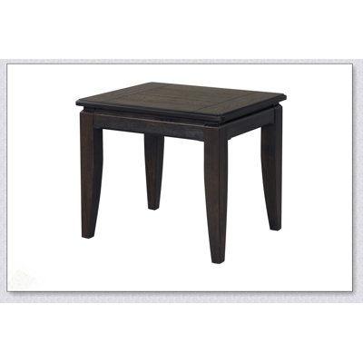 Table de bout avec finition café - placages d'orme durables, grain de bois riche et conception compacte pour une utilisation polyvalente dans tout espace de vie.