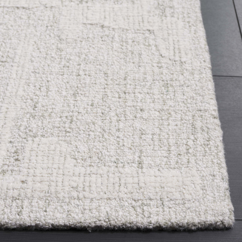 Tapis abstrait en laine touffeté à la main, Rectangle de 5 pi x 8 pi