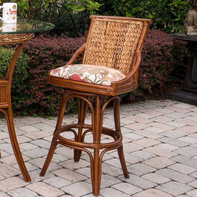 Dastyn Swivel Upholstered Counter Stool, Sienna, Kali Olive