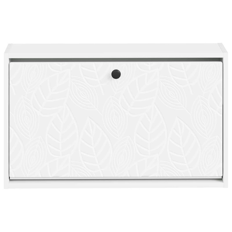 Flip Down Shoe Storage, 43 cm H x 71 cm W x 17 cm D, White