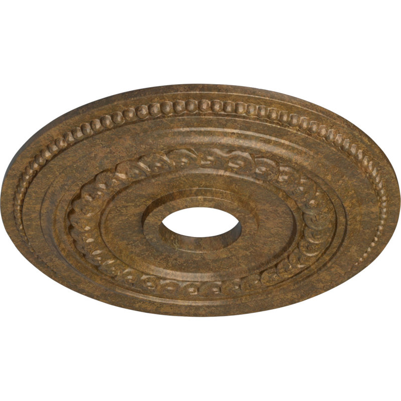 Médaillon de plafond Endobeat Niobe, DO 18 po x P 1 1/2 po (convient aux auvents jusqu'à 8 5/8 po), fini craquelé Americana peint à la main