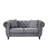 Seater Chesterfield ‌velvet upholstery fabric Sofa with Roll Armrest & Nailhead,Upholstered Mid Century Modern Couch,3 Seater & 2 Seater Couch for Living Room, Office, Apartment, Gray-1698926048