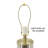 Gold Mirrored Glass Table Lamp With White Fabric Shade