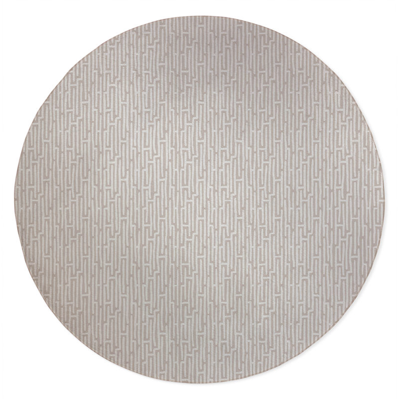 Twilight Labyrinth Non-Slip Outdoor Rug, Round 5'