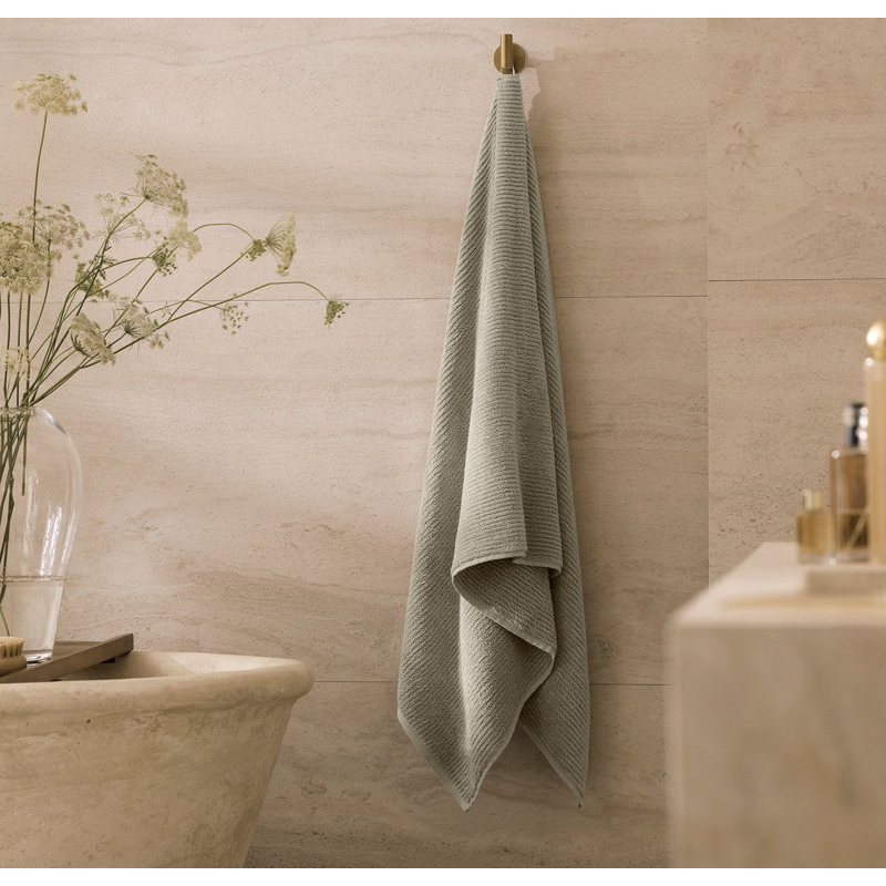 Turkish Ribbed Ribbed Bath Sheet, Oak