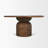 Heatherton 60" Warm Mid-Brown Wood Stacked Pedestal Base Round Dining Table