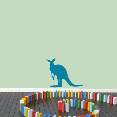 Décalcomanie murale silhouette kangaroo