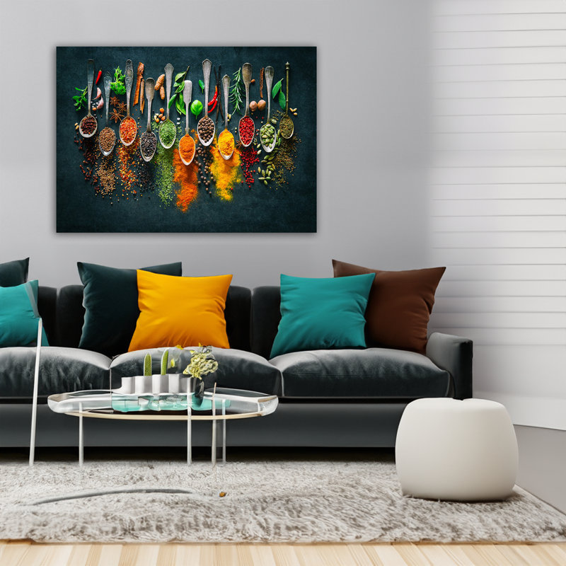 Species On Spoon Kitchen Foods On Canvas