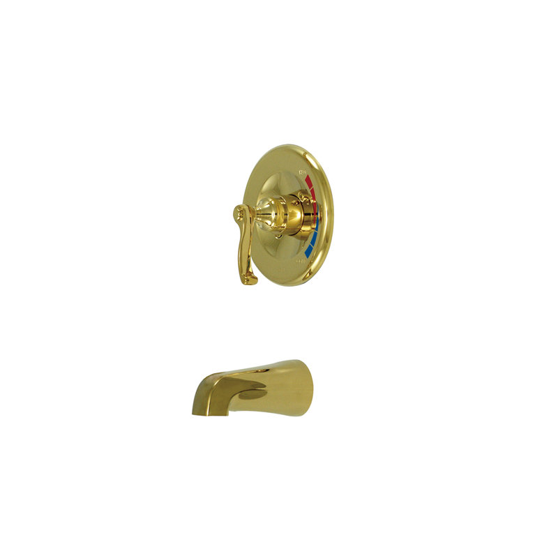 Atlanta Single Handle Wall Mounted Tub Spout, Polished Brass