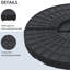 Base de parasol de patio ronde robuste de 4 pièces, capacité de 52 litres d'eau ou de sable de 112 lb, pour parasols en porte-à-faux, noir