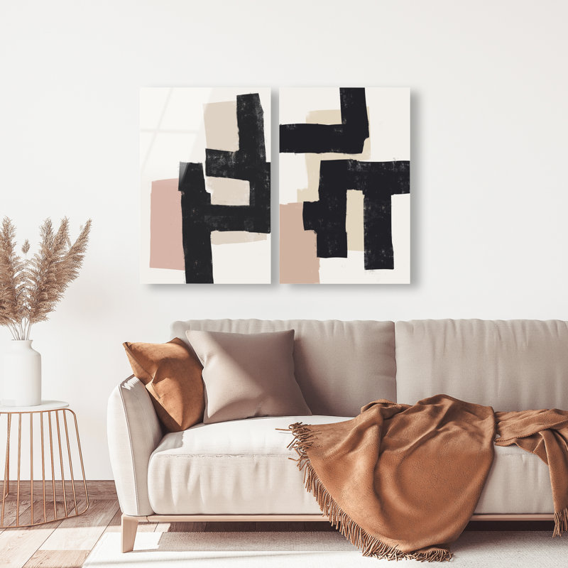 Nowhere Set High-Gloss Frameless Acrylic Glass Wall Art Abstract Print by Oliver Gal, Ready to Hang, 10 x 15, 16"H x 24"W
