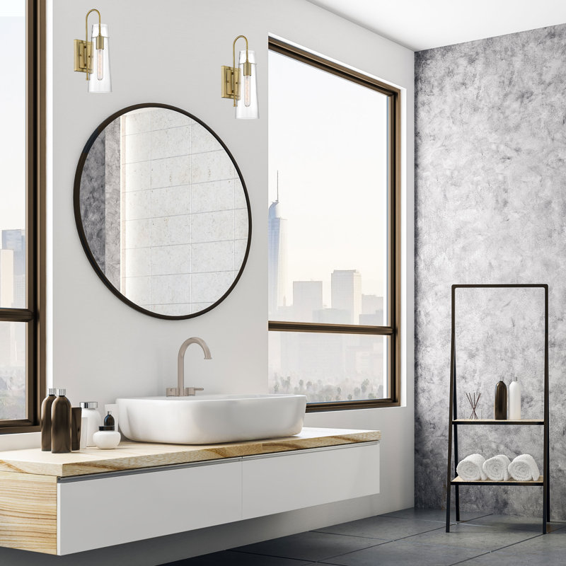Gallen 1-Light Dimmable Bath Sconce, Vintage Brass