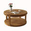 Table basse ronde moderne avec double rangement, compartiment caché et pieds réglables pour une élégance au salon