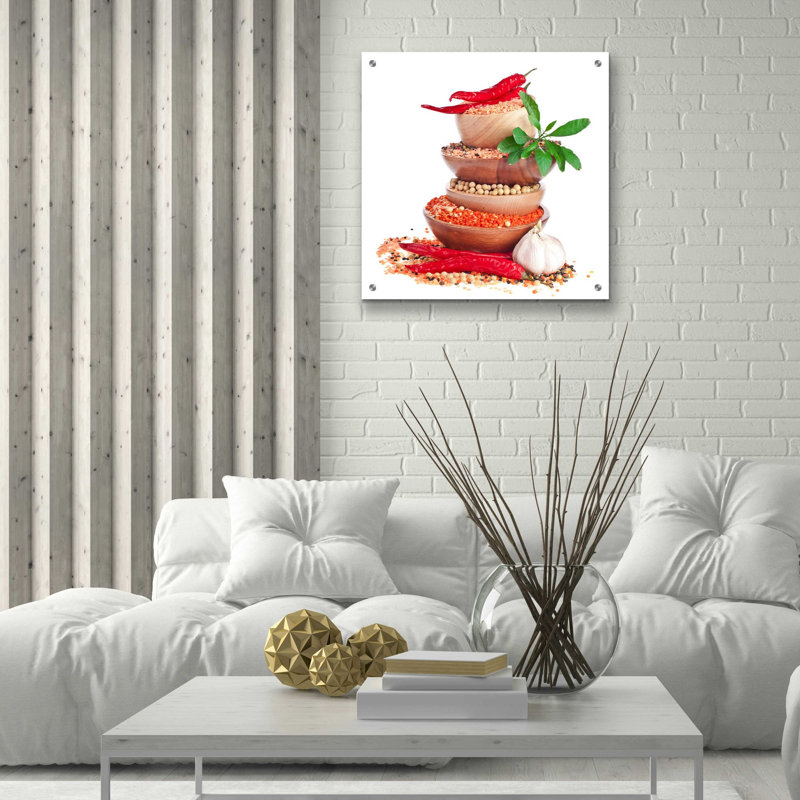 «Spice of Life», art mural en verre acrylique, H 24 po x l 24 po x P 0,2 po
