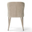 Ensemble de table de salle à manger extensible en placage de bois de 78 à 96 po avec 6 fauteuils à oreilles en chenille-1296197593