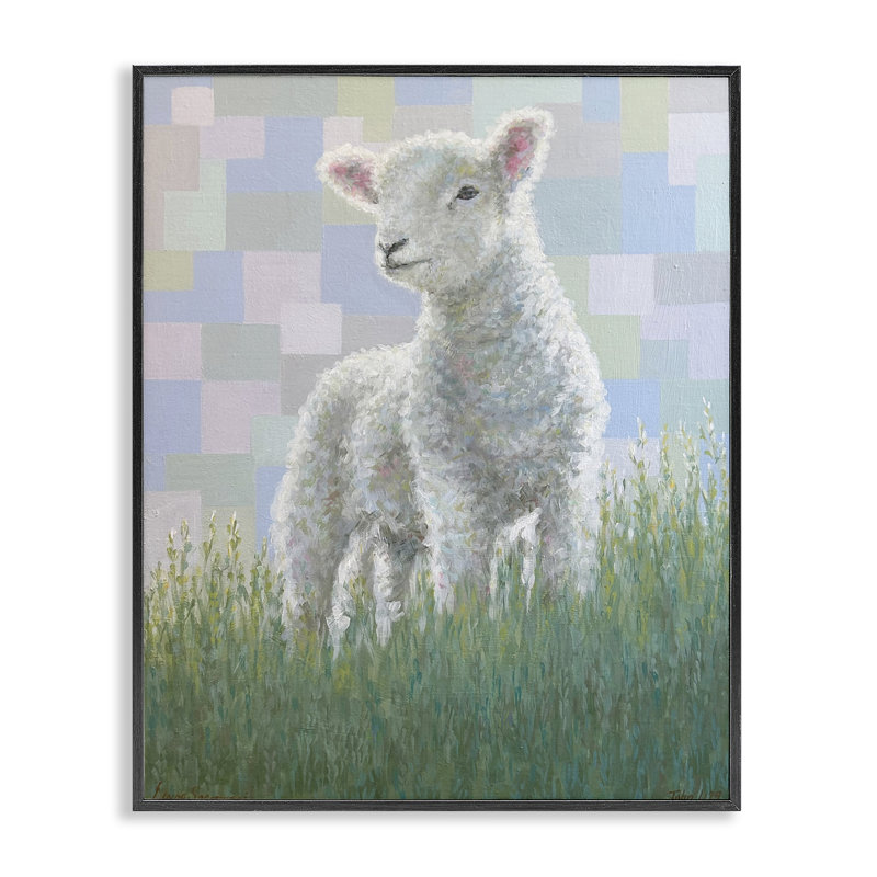 «Behold Lamb John», giclée sur toile grise de 1/29 po, design par Linda Sperruche, H 30 po x l 24 po