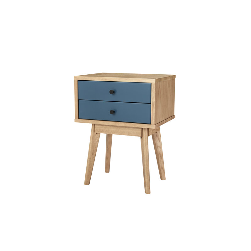 Mccoy End Table, Blue/Oak