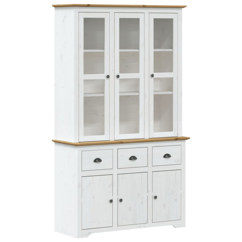 Arsenovic 115.5cm Solid Wood Sideboard, White/Natural