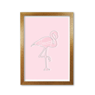 Flamingo 1 Piece Single Picture Frame Painting