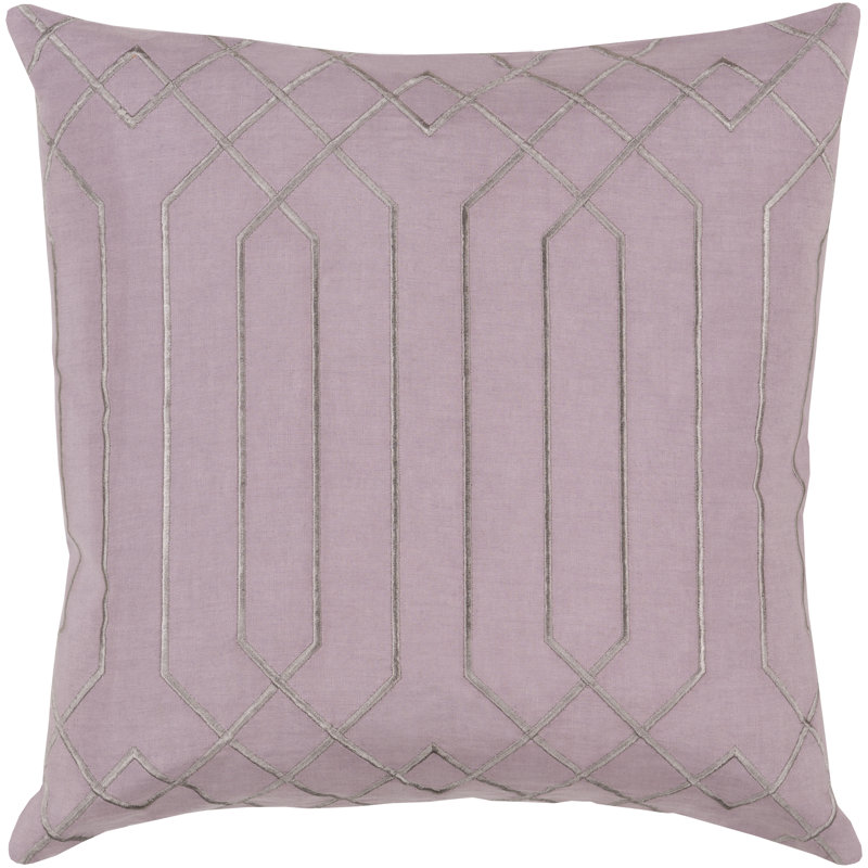  Coussin Lin, 22 po x 22 po, Mauve, Duvet