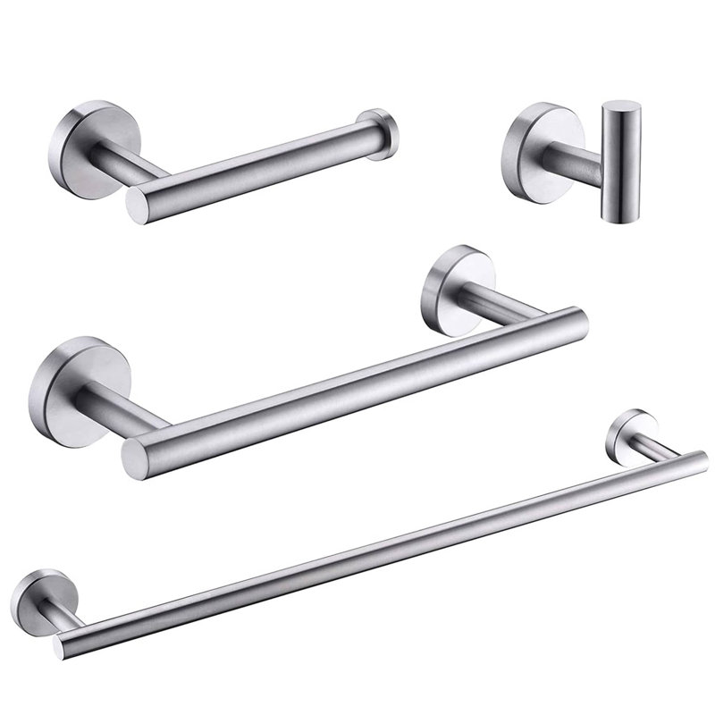 4 - Piece Bathroom Hardware Set, Brushed Nickel