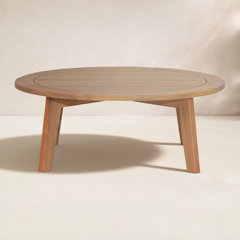 Table basse d'extérieur en bois massif Dacey
