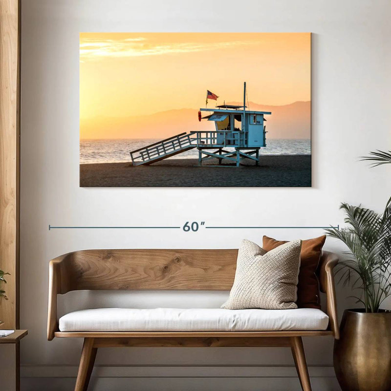 Gillard Dramatic Venice Beach Sunset, 32" H x 48" W