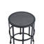 Table d'appoint en céramique avec structure en fer thermolaqué - Décoration de patio légère et résistante aux intempéries
